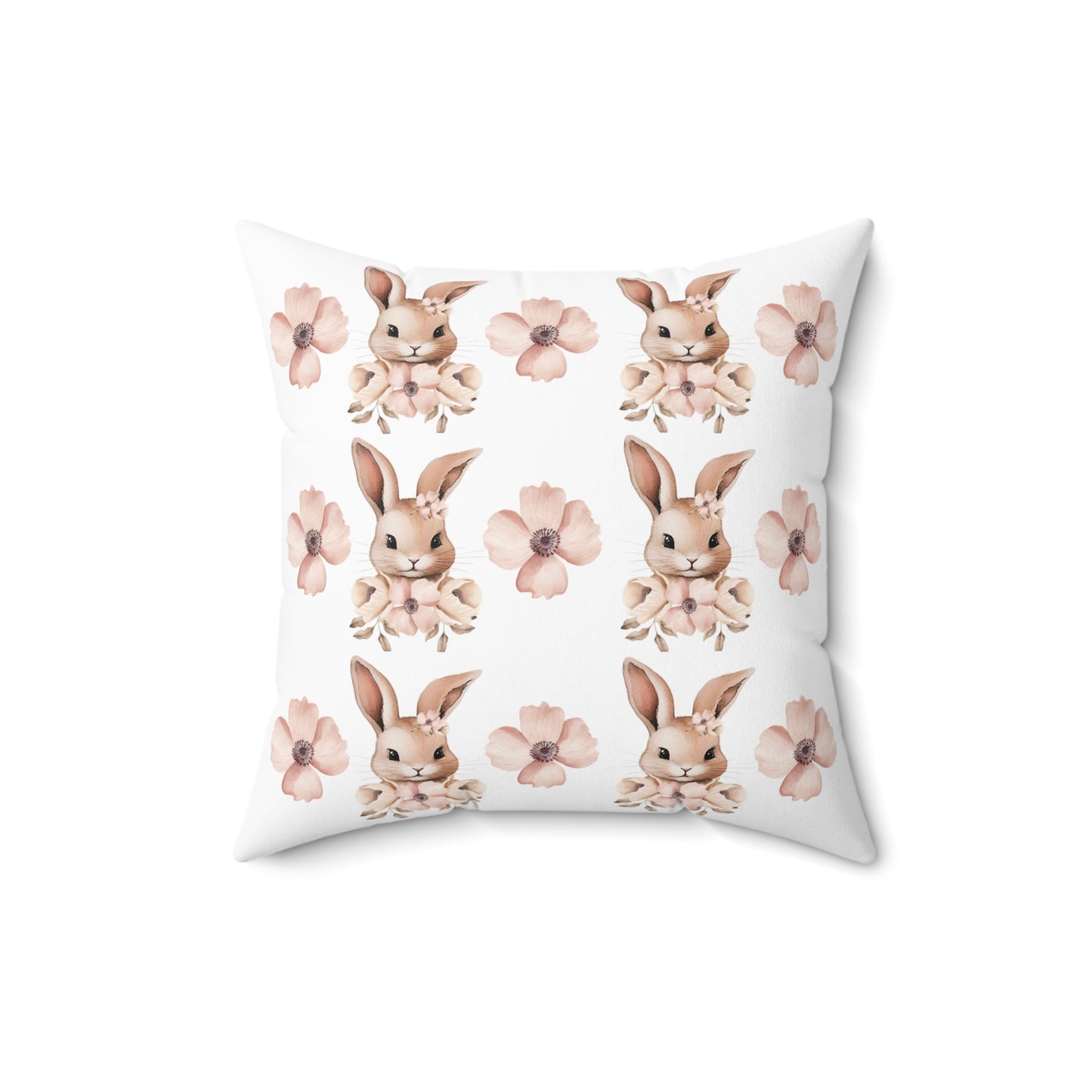 Personalized 2 Sided Floral Ballerina Bunny Birth Announcement Pillow, Mauve Personalized Baby Stats throw Pillow, Custom baby girl pillow