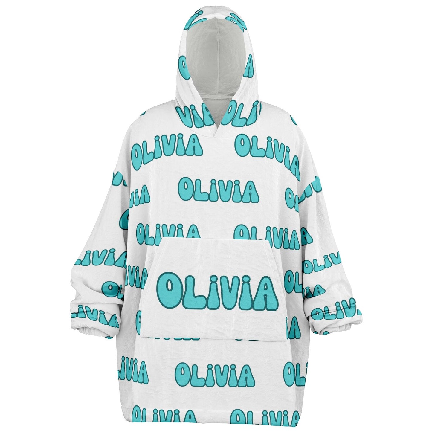 Personalized Retro Oversized Blanket Hoodie, Personalized Blanket Hoodie with name, Personalized Oversized Hoodie, Groovy Font