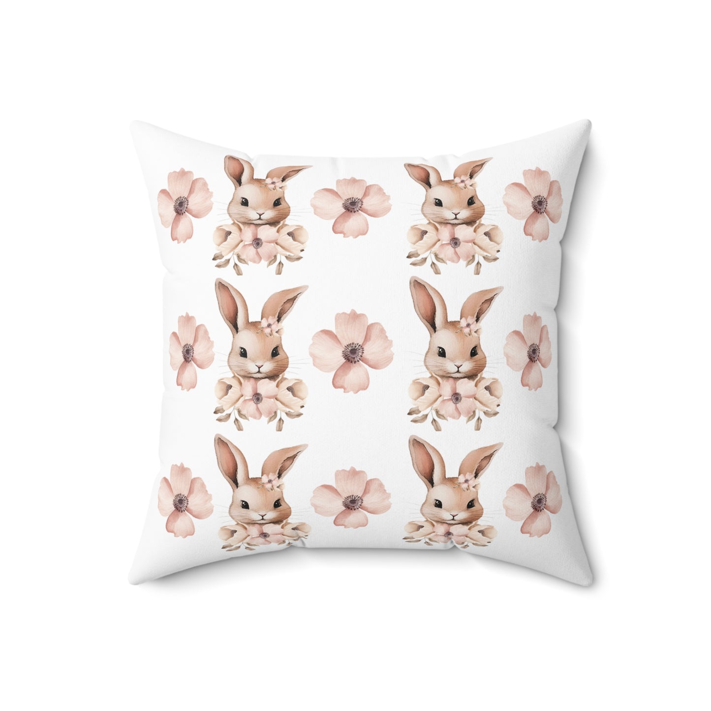 Personalized 2 Sided Floral Ballerina Bunny Birth Announcement Pillow, Mauve Personalized Baby Stats throw Pillow, Custom baby girl pillow