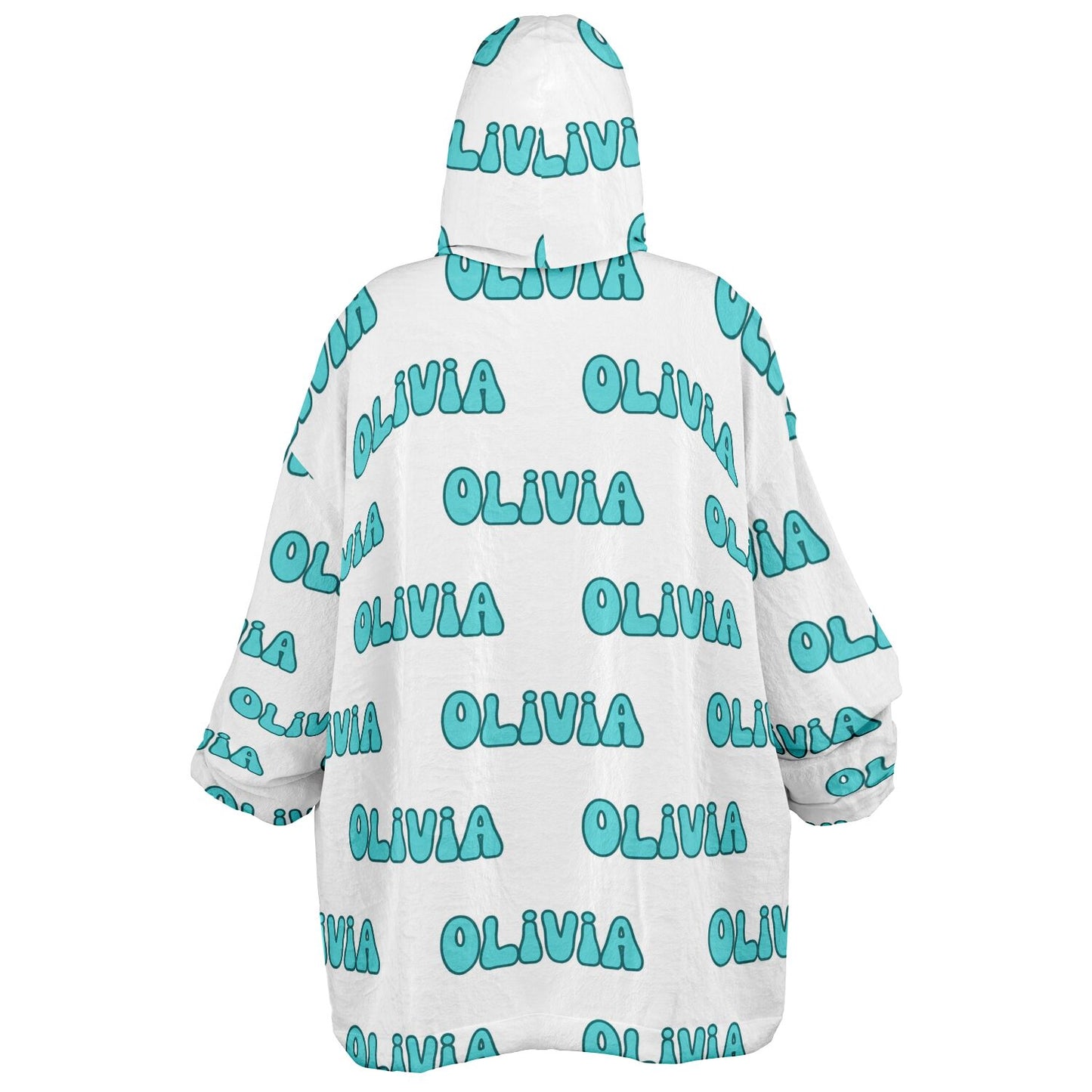 Personalized Retro Oversized Blanket Hoodie, Personalized Blanket Hoodie with name, Personalized Oversized Hoodie, Groovy Font