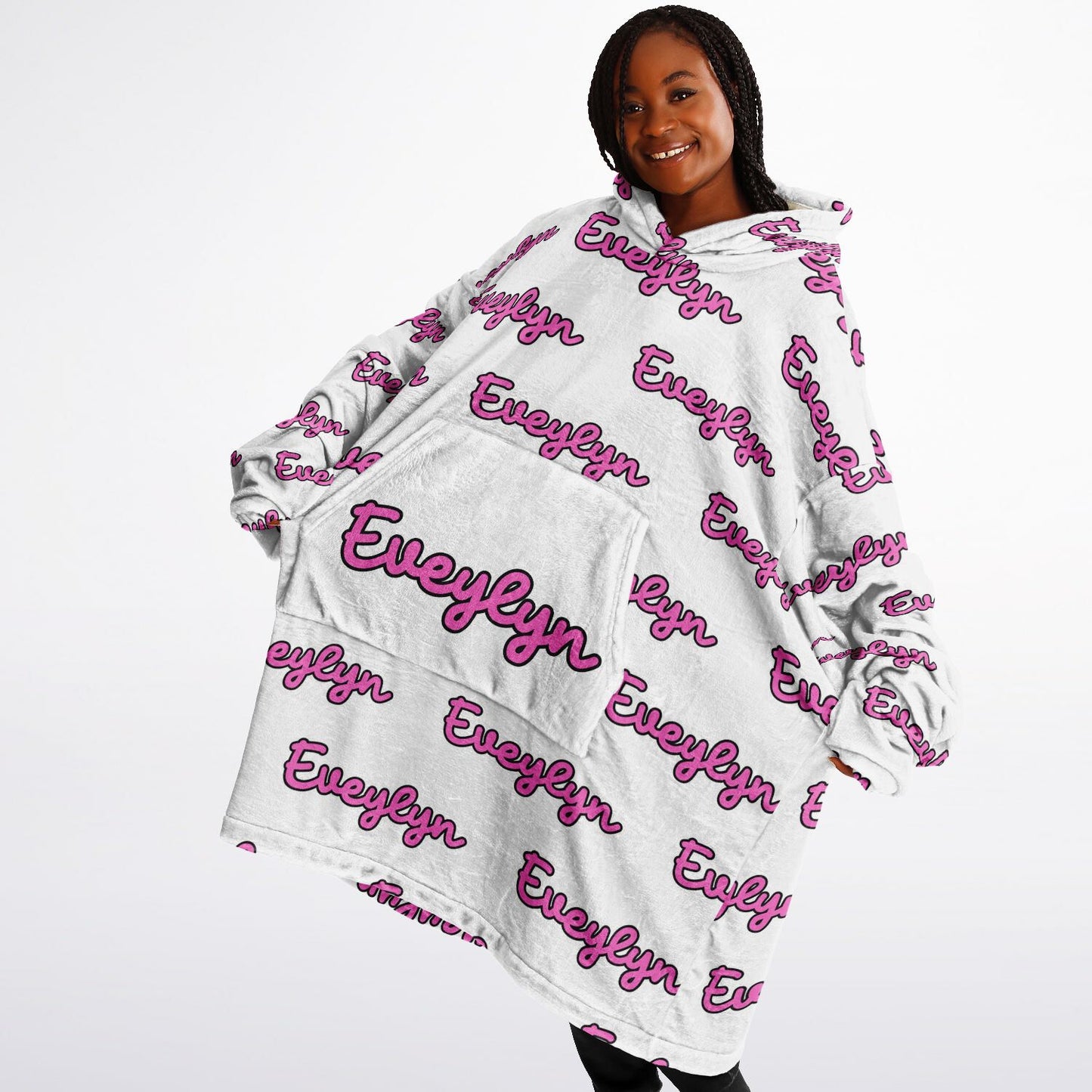 Personalized Oversized Blanket Hoodie, Oversized blanket hoodie with name, Personalized blanket hoodie, snuggie, Giant blanket hoodie