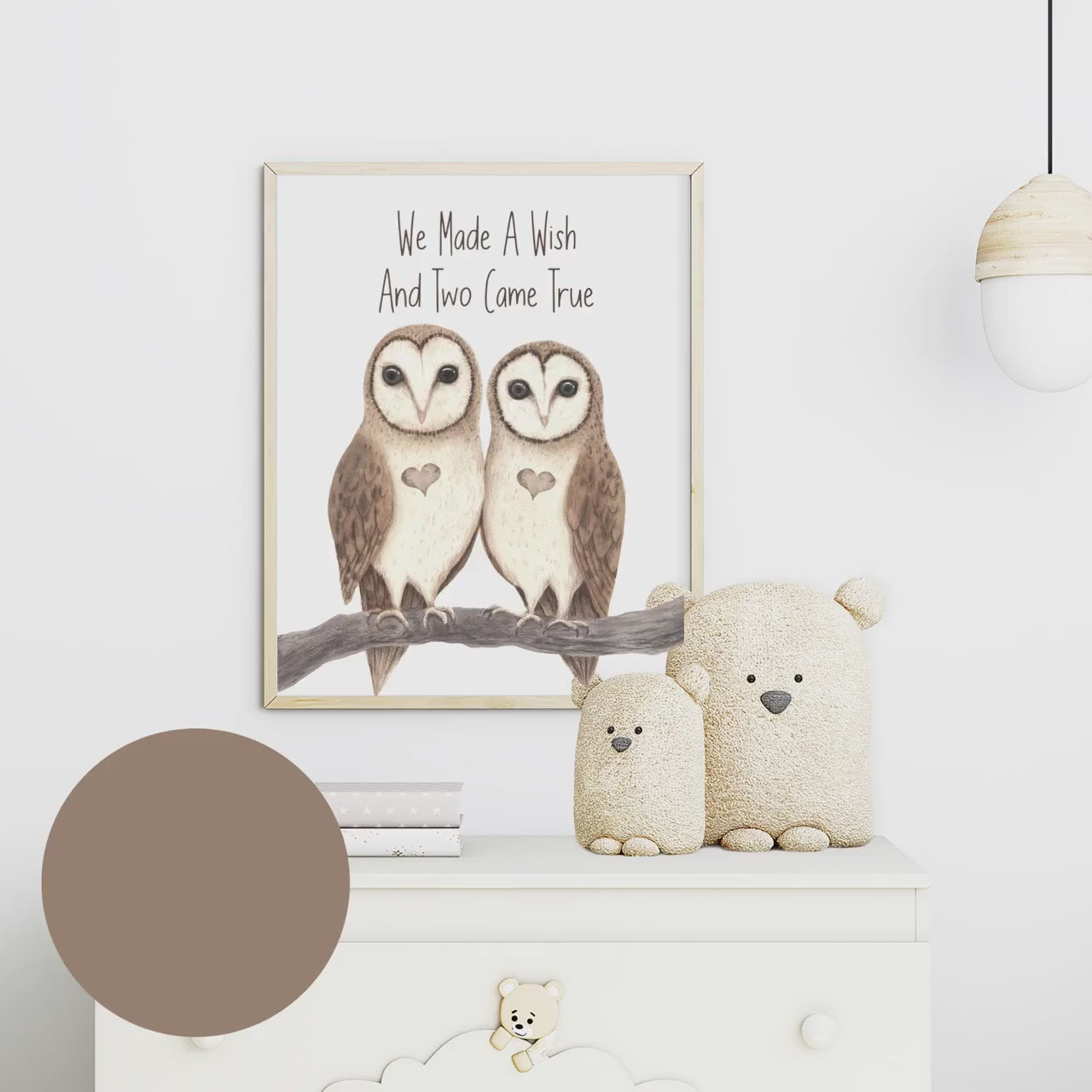 Personalized Watercolor boho owl twins nursery wall art print, vintage nursery wall art, twins wall art, twins nursery art, twin baby art