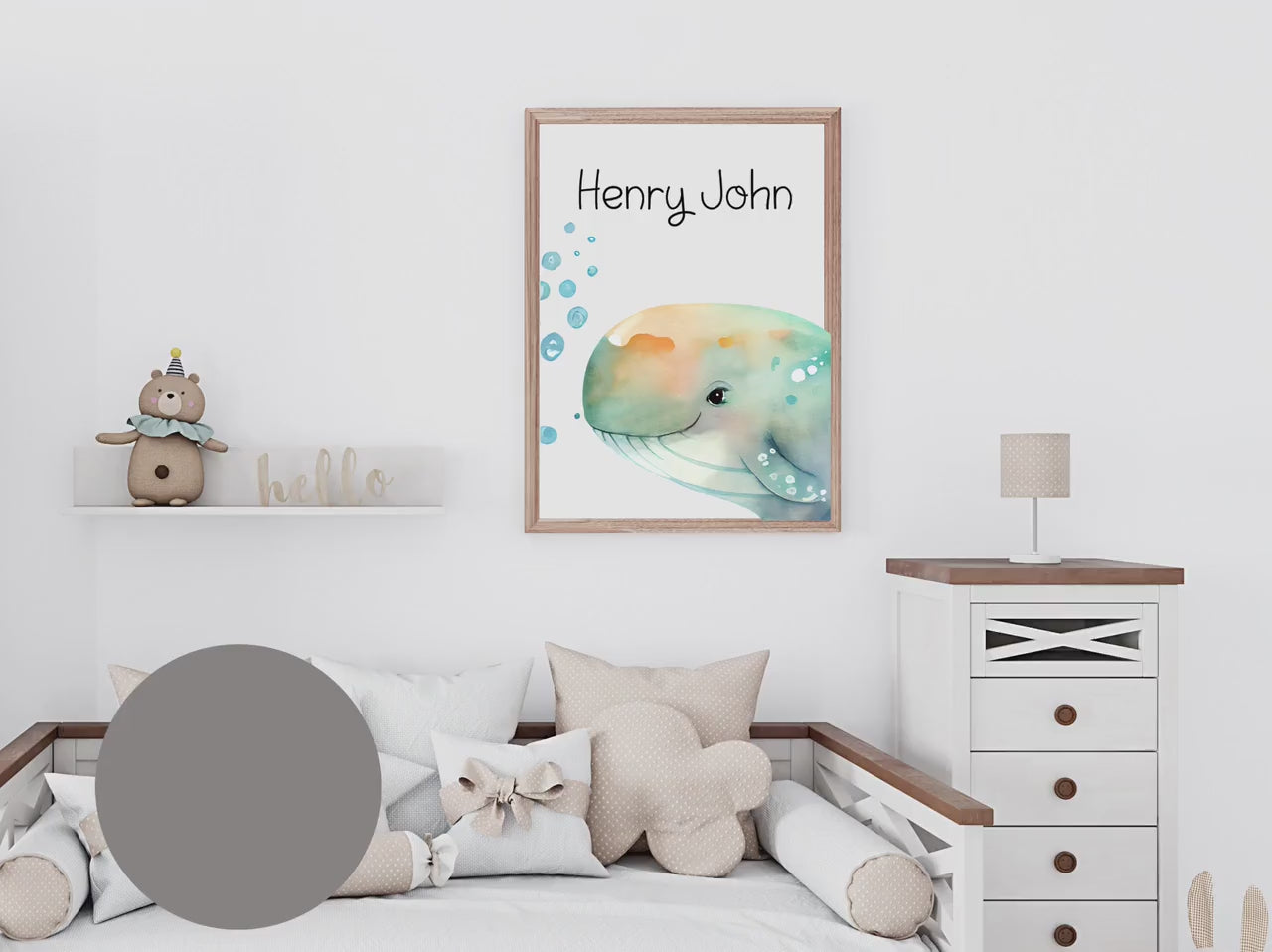 Personalized Funny Whale watercolor Nursery wall art print, Whale wall art print with name for kids, Whale nursery decor, blue nursery decor